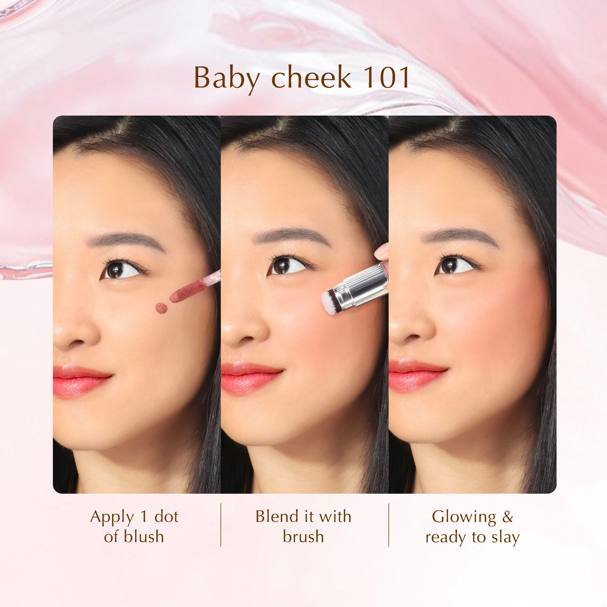 NEW Lasting Serum Flushed Blush |  2 in 1 Aplikator Brush | Blush On |  Longlasting | Liquid Blush | Melembapkan | Fresh All Day | Dewy Finish