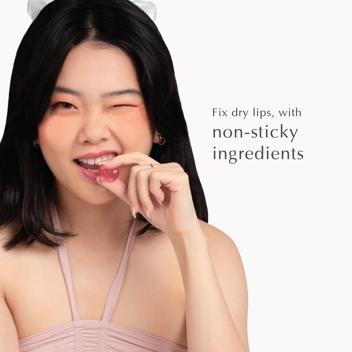 Pink Cherry Juicy Lip Pudding - Tinted Balm | UV Filters Protector | Melembabkan bibir Seharian
