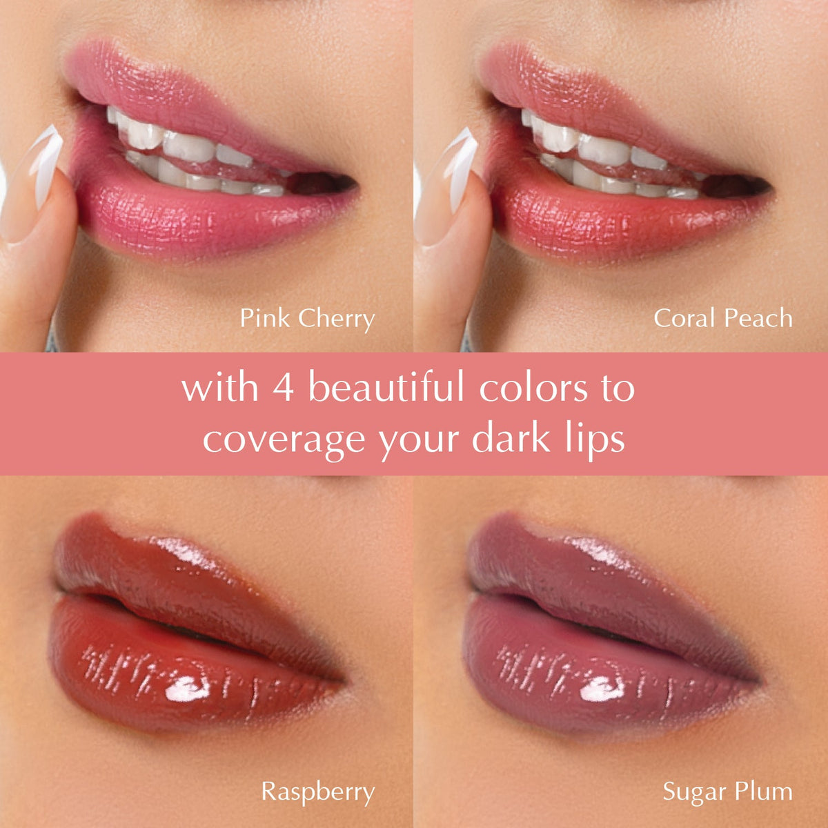 Coral Peach Juicy Lip Pudding - Tinted Balm | UV Filters Protector | Melembabkan bibir Seharian