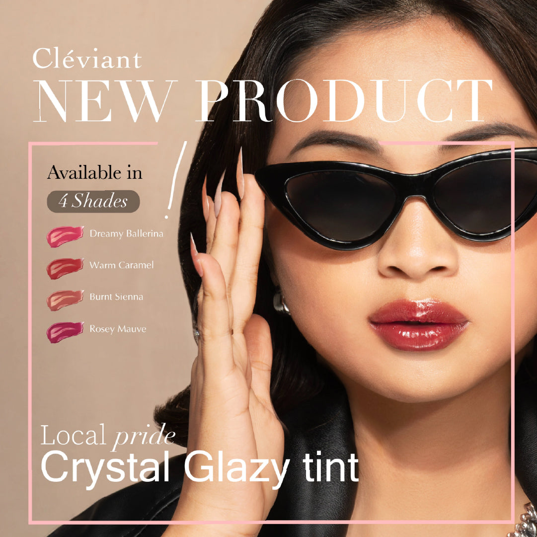 Rosey Mauve Crystal Glazy Tint Cover Bibir Gelap | Lip Stain | Transferproof | Melembabkan | Bibir Gelap | Tahan Lama | Ringan | Waterproof | 2,5gr